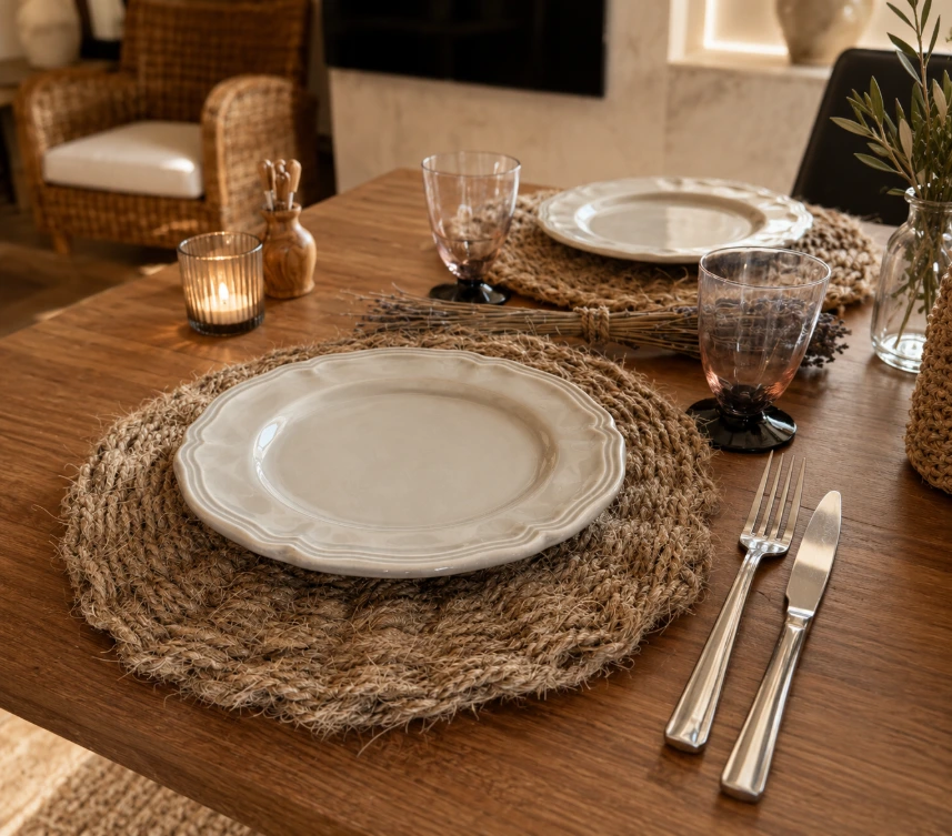 Scourtin rond 35 cm - Naturel