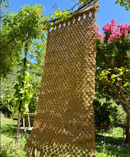 Rideau coco en macramé 100 x 185