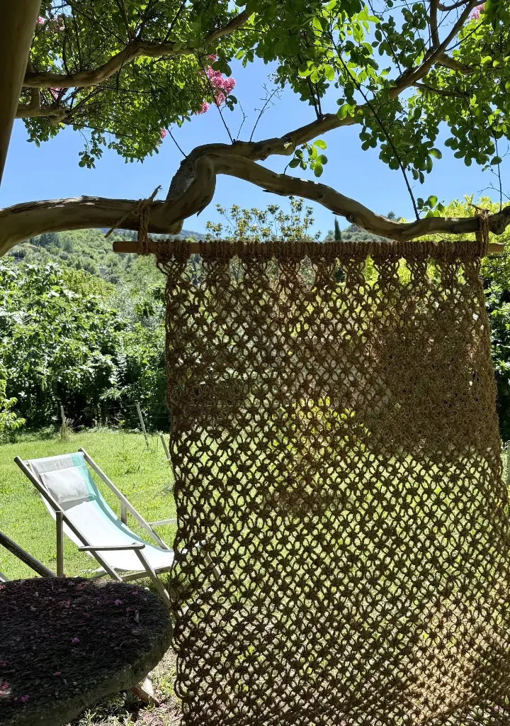 rideau macramé