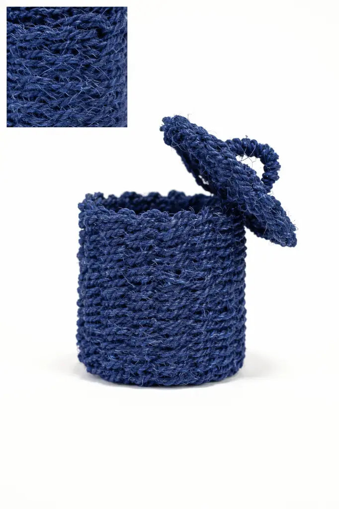 Panière avec Couvercle 12 x 12 cm – 100% Coco