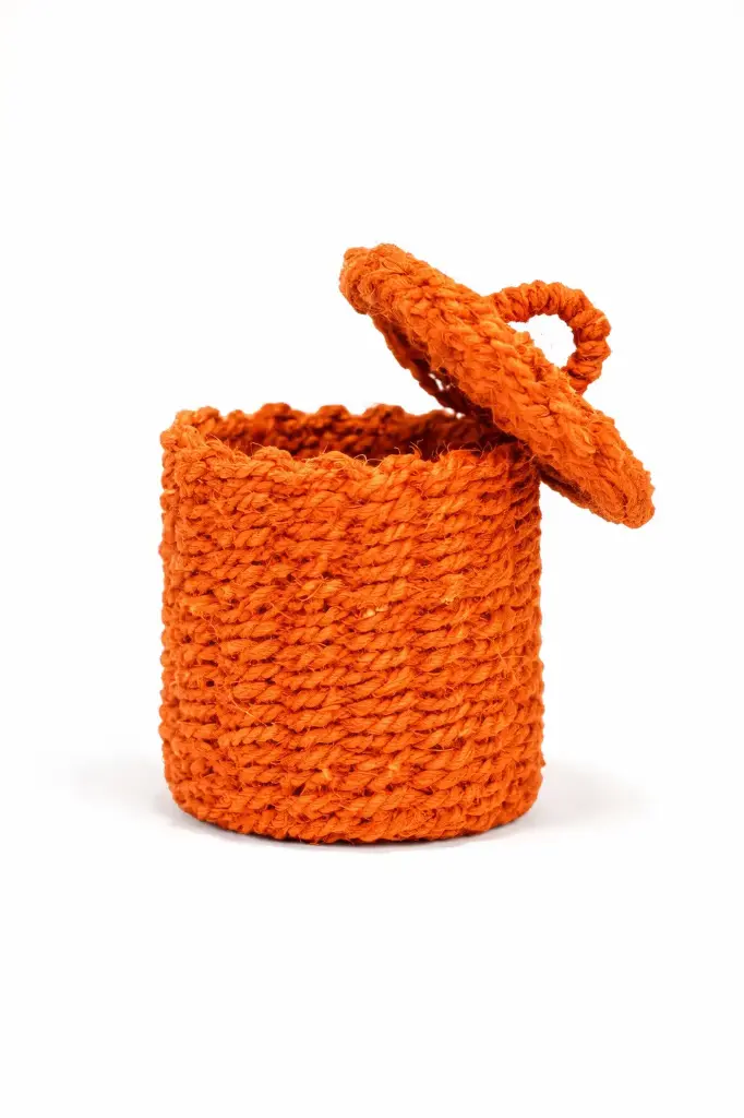Panière avec Couvercle 12 x 12 cm – 100% Coco