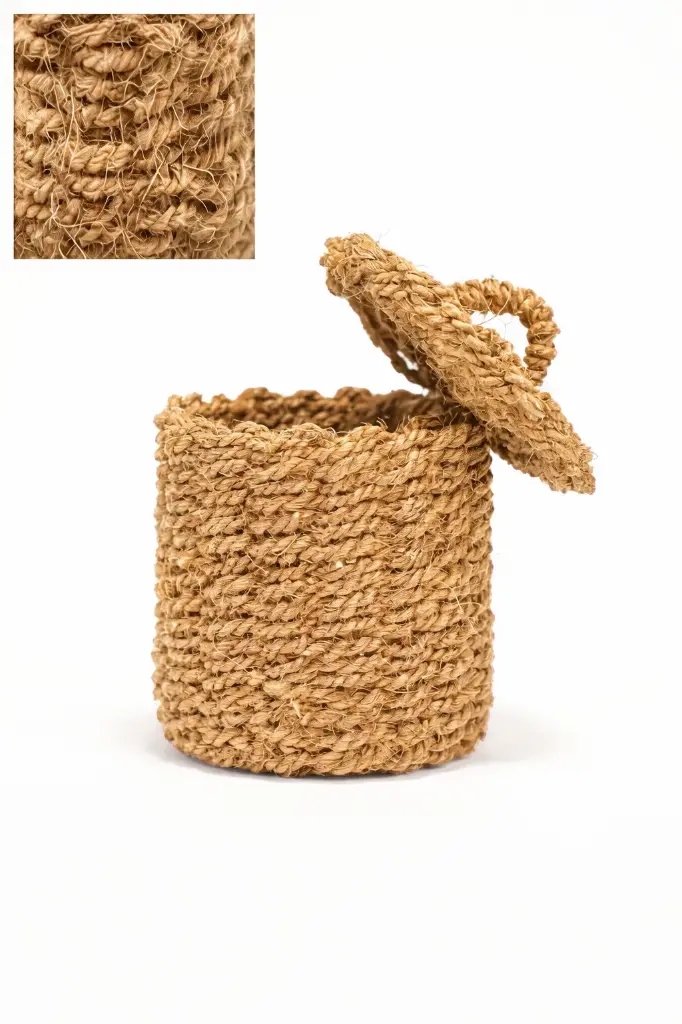 Panière avec Couvercle 12 x 12 cm – 100% Coco