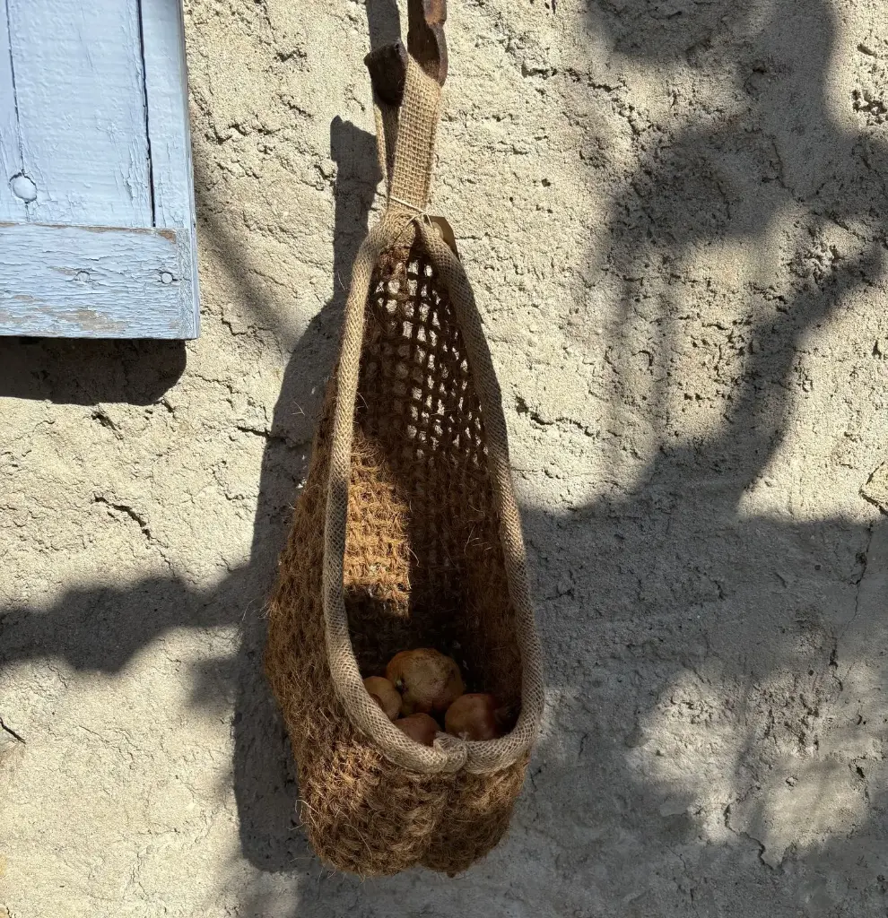 Hanging Storage Basket (Ombrière & Jute) – 100% Natural & Recycled