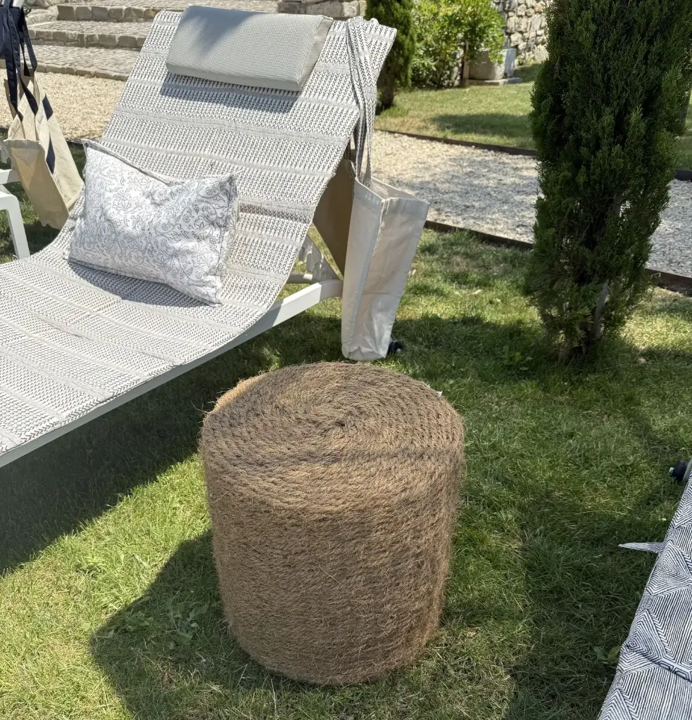[BTK-COCO-PETIT-POUF] Petit Pouf en Coco – Cylindre 38 x 37 cm