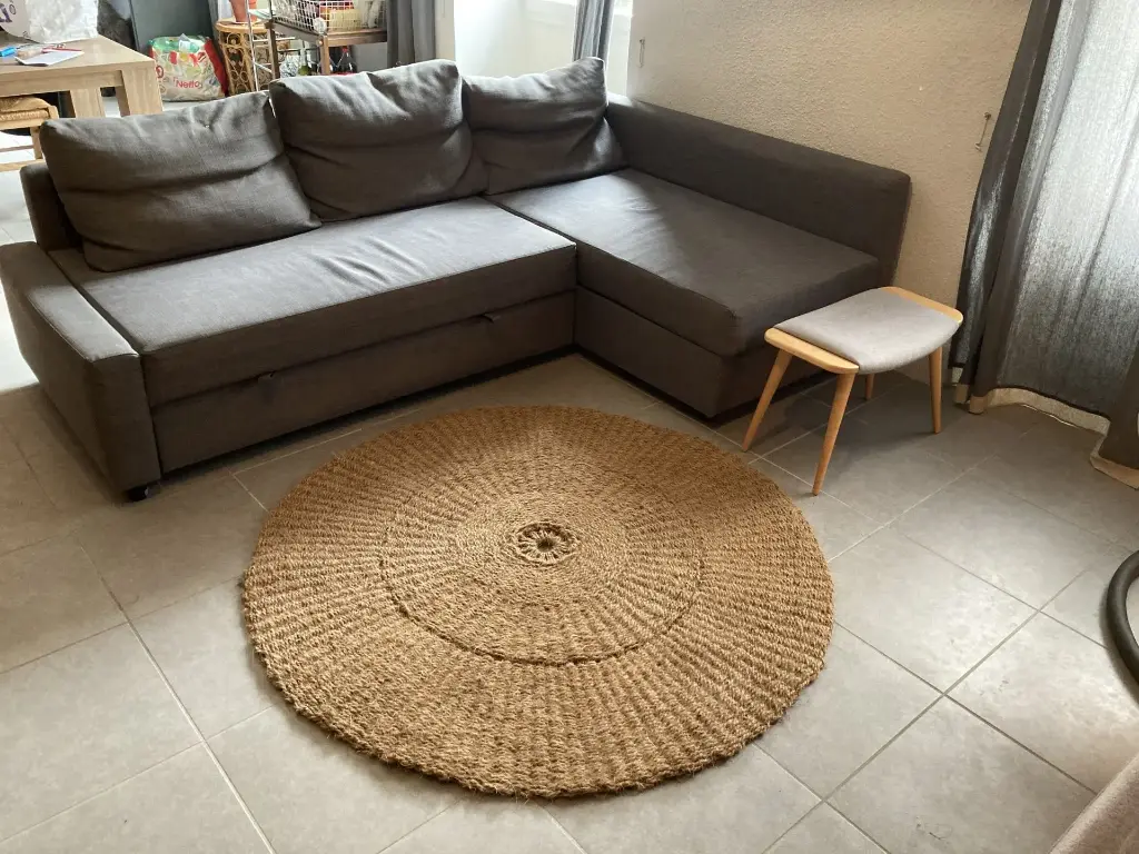Scourtin rond 150 cm - Naturel