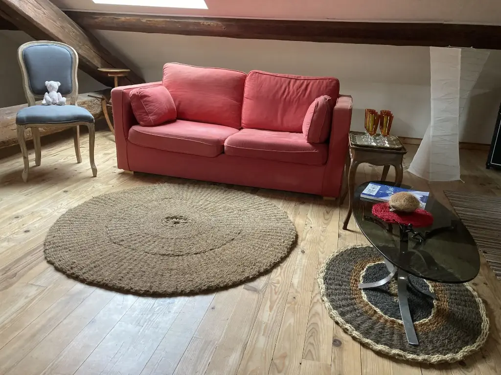 [SRD160N] 160 cm Round Scourtin – Natural