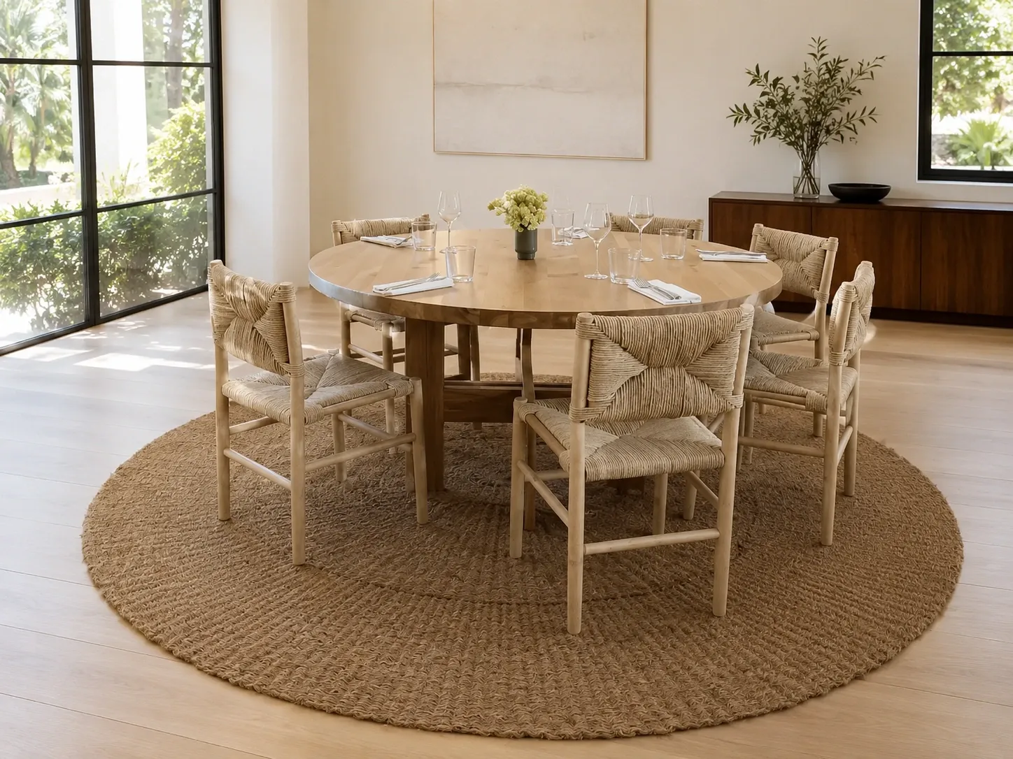 [SRD200N] Provençal Scourtin 200 cm Natural
