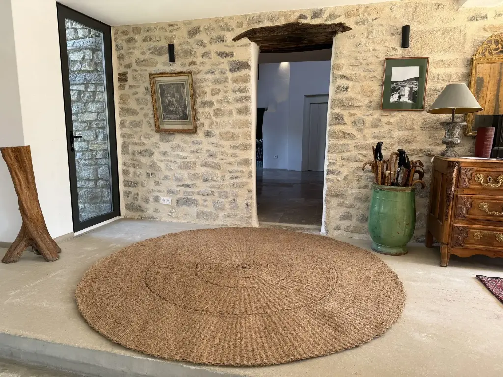 [SRD250N] Scourtin rond  250 cm - Naturel