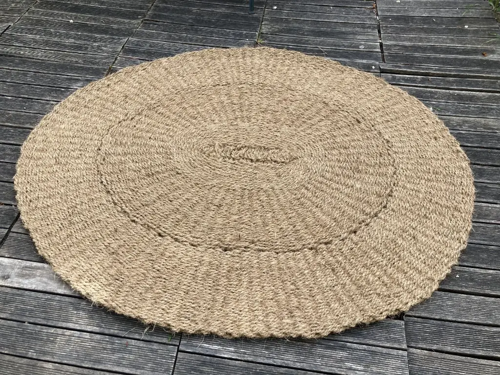 [SOV130N] Scourtin Ovale 130x110 cm - Naturel