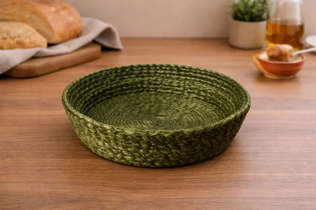 Handwoven Banana Fiber Basket 20 cm