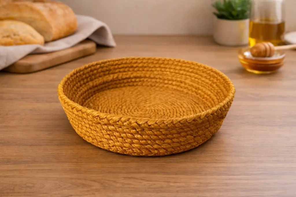 Handwoven Banana Fiber Basket 20 cm