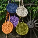 banana fiber round bag MEDIUM