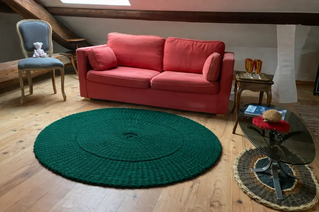 [SRD140C-VERTSAPIN] Scourtin rond 140 cm - Couleur (VERT SAPIN)