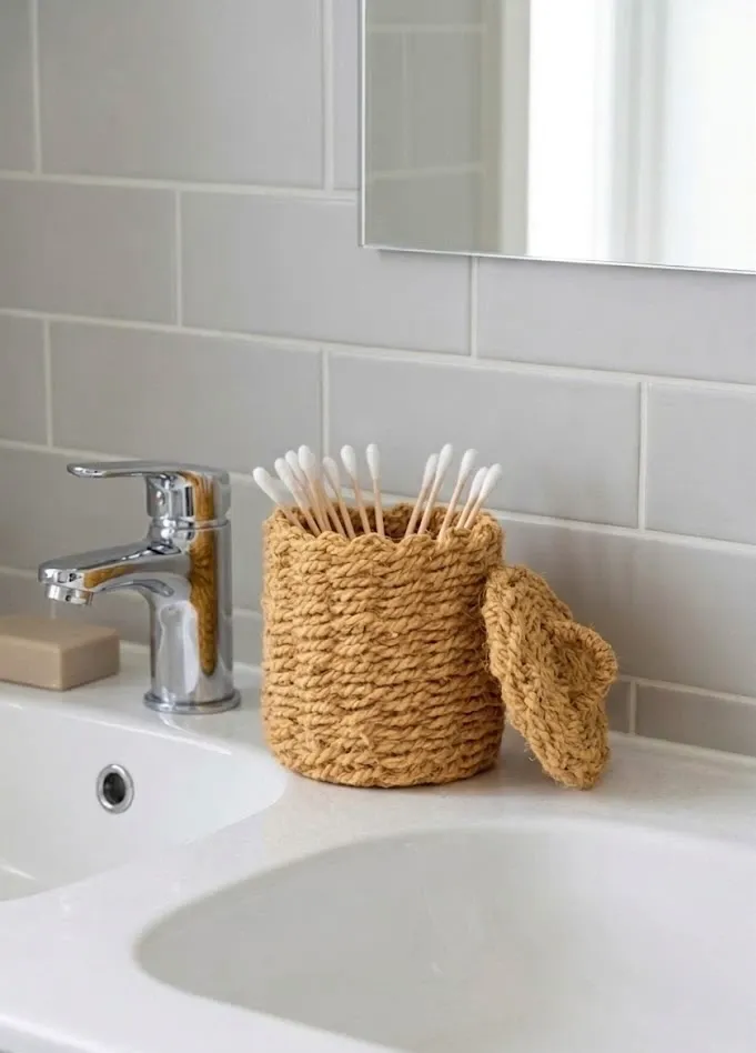 Panière avec Couvercle 12 x 12 cm – 100% Coco