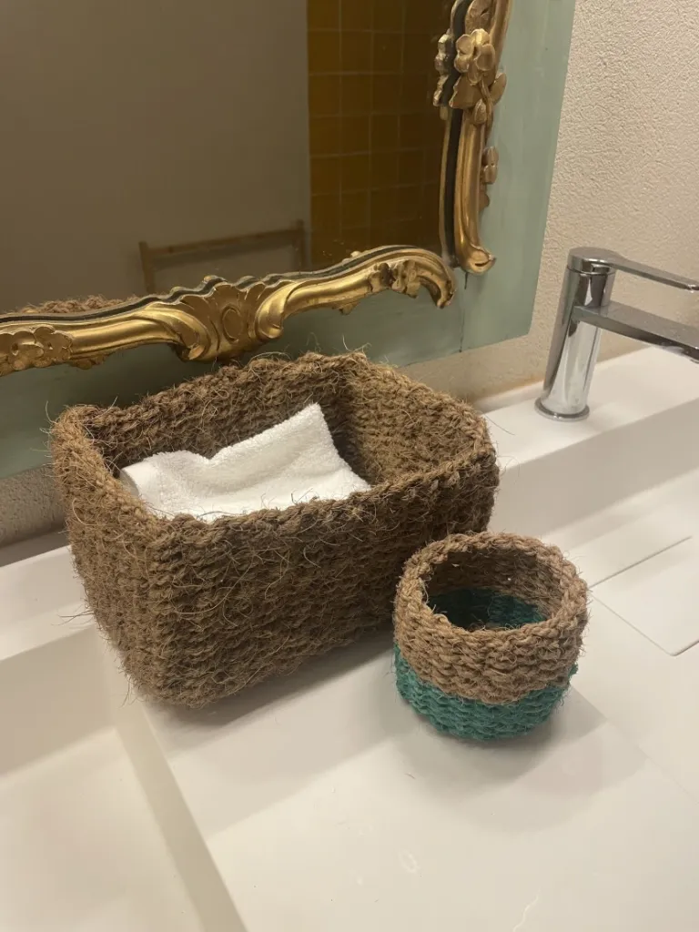 [BTK-COCO-PTITE-PANIERE-RECTANGULAIRE-NATUREL] Small Rectangular Coco Basket 22x17 cm (naturel)