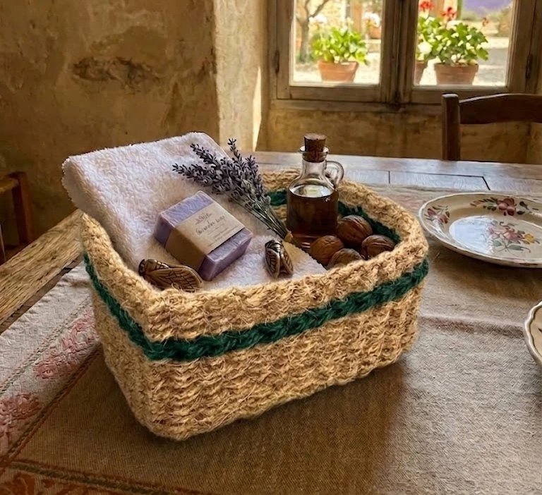 Small Rectangular Coco Basket 22x17 cm