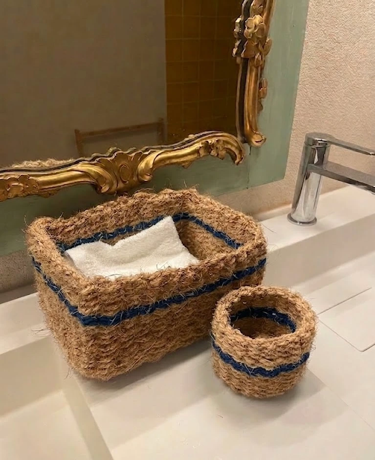 Small Rectangular Coco Basket 22x17 cm