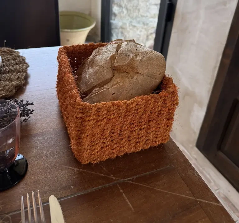 [BTK-COCO-GRANDE-PANIERE-RECTANGULAIRE-ORANGE] Large Rectangular Basket 20x30 cm (Orange)