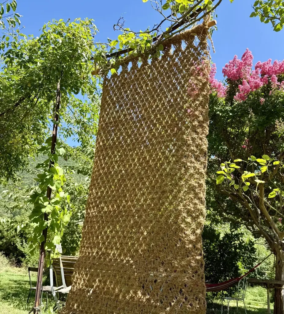 [btk-rideaucoco100x175] Coconut Fiber Macramé Curtain 100 x 175
