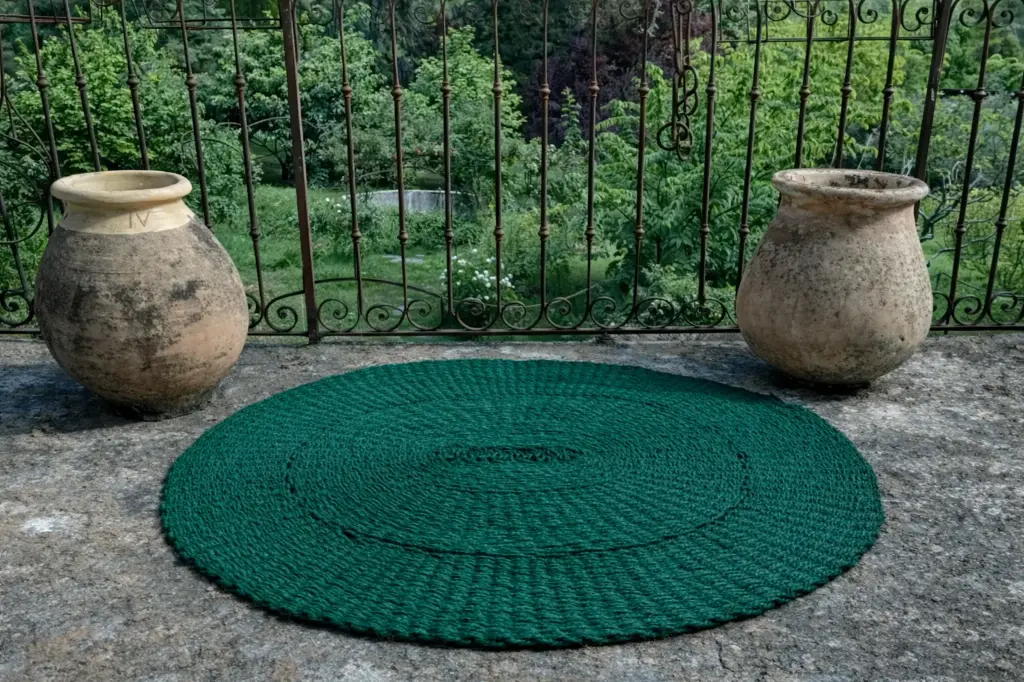 Scourtin Ovale 130x110 cm - Couleur (VERT SAPIN)