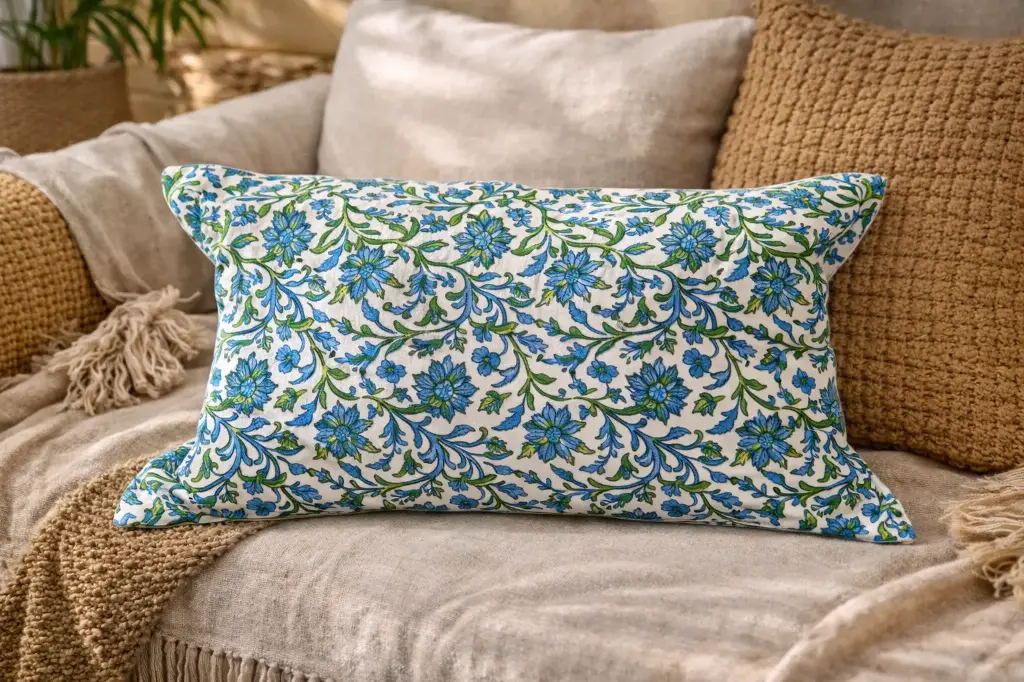 Housse de coussin blockprint 40x69 cm