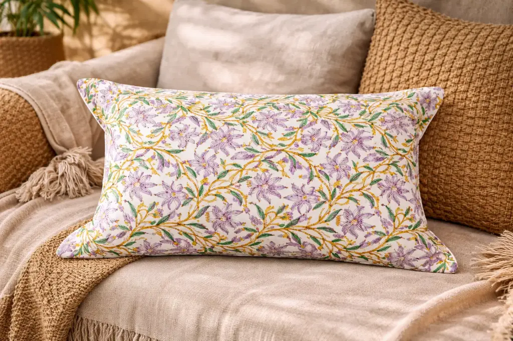 Housse de coussin blockprint 40x69 cm