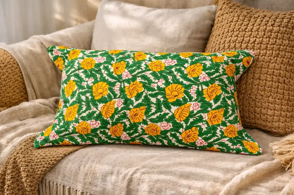 Housse de coussin blockprint 40x69 cm