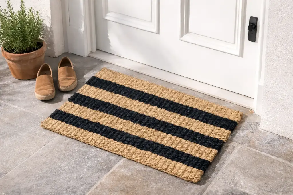 Patterned Coconut Fiber Doormat – 45x75 cm