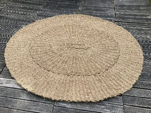 [SOV140N] Scourtin Ovale 140x120 cm NATUREL